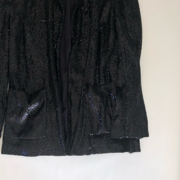 A.L.C. Quincy black sequin open jacket - Picture 9 of 12